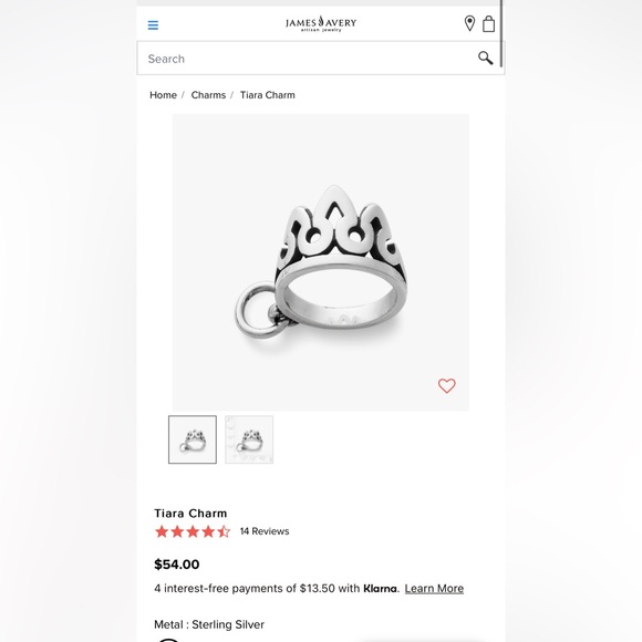 James Avery Jewelry James Avery Tiara Charm Poshmark